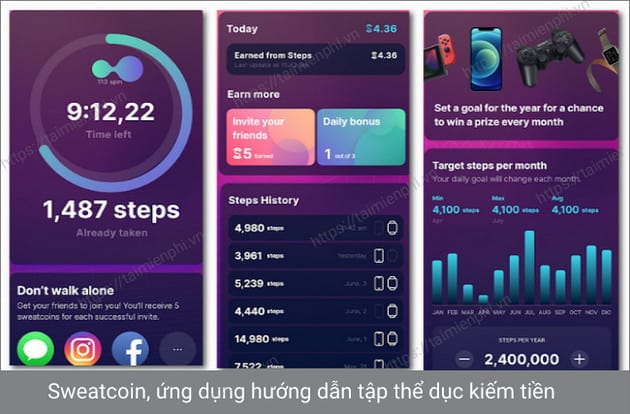 TOP 5 ỨNG DỤNG ĐI BỘ KIẾM TIỀN
