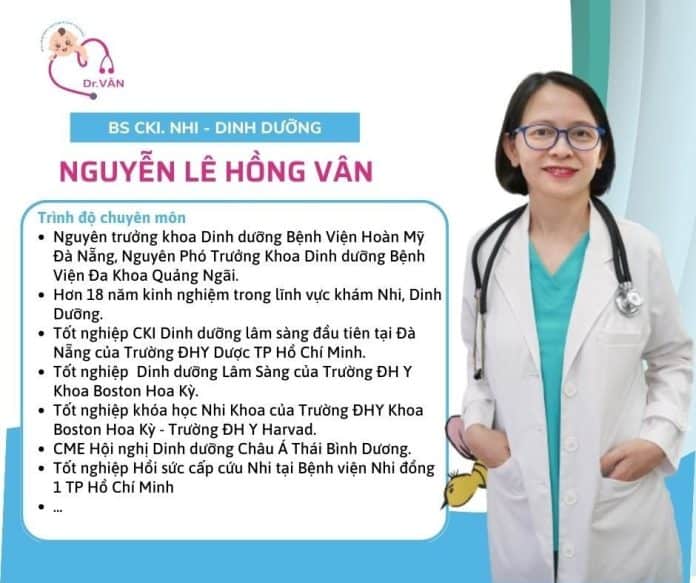 Thông tin cá nhân Bác sỹ Nguyễn Lê Hồng Vân