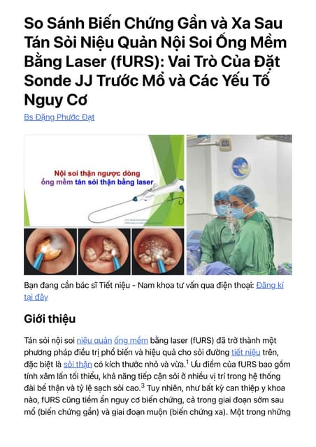 Các phương pháp mổ nội soi sỏi thận hiện đại tại Đà Nẵng được thực hiện bởi Bs CKI Đặng Phước Đạt Các phương pháp mổ nội soi sỏi thận hiện đại tại Đà Nẵng được thực hiện bởi Bs CKI Đặng Phước Đạt